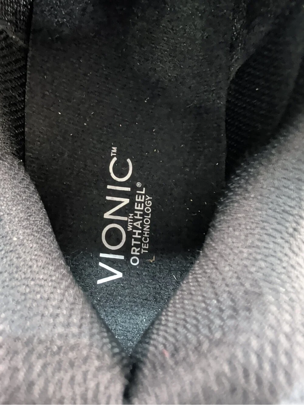Vionic Walker Womans Black Suede Leather Walking Sneaker US Size 8 Comfort